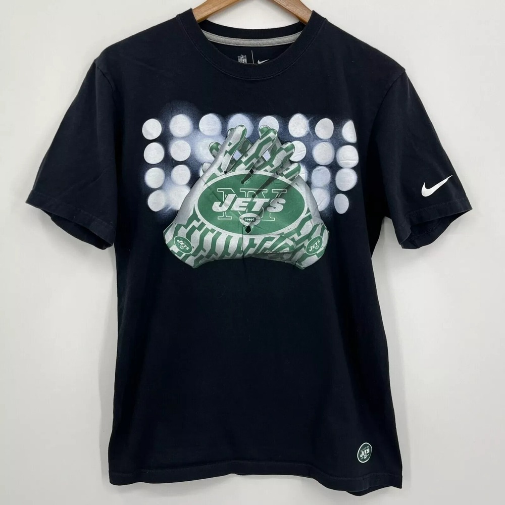 Nike NFL Team Apparel Mens New York Jets Graphic T-Shirt Black Medium